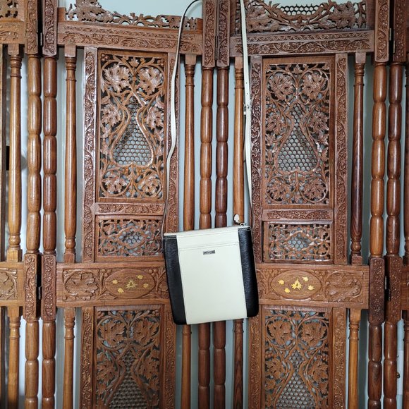 RLL Black and White Leather Cross Body Polo Ralph Lauren - Picture 3 of 13